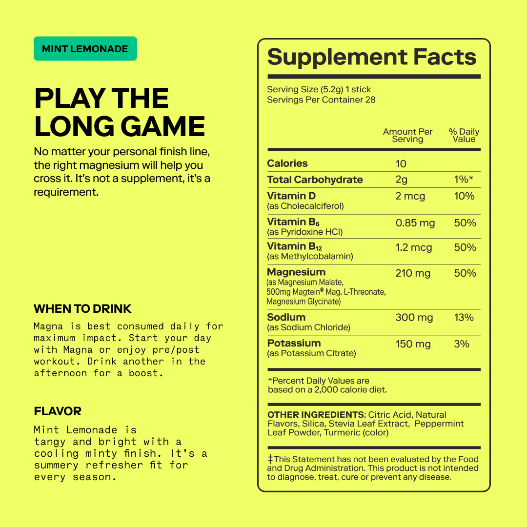 Magna | Magnesium Powered Electrolytes | Mint Lemonade