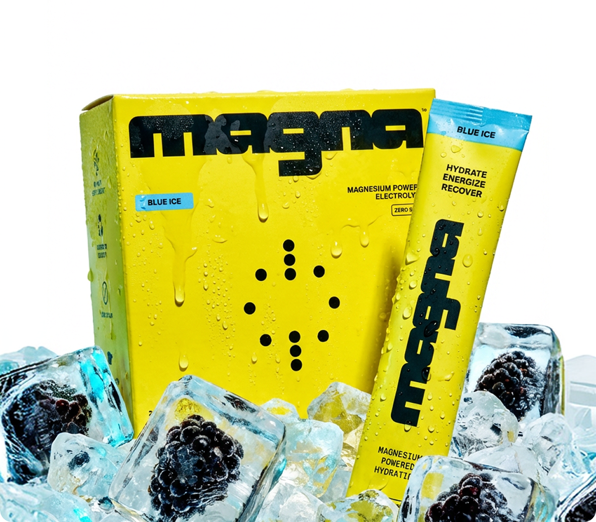 Magna Blue Ice box and stick pack on ice